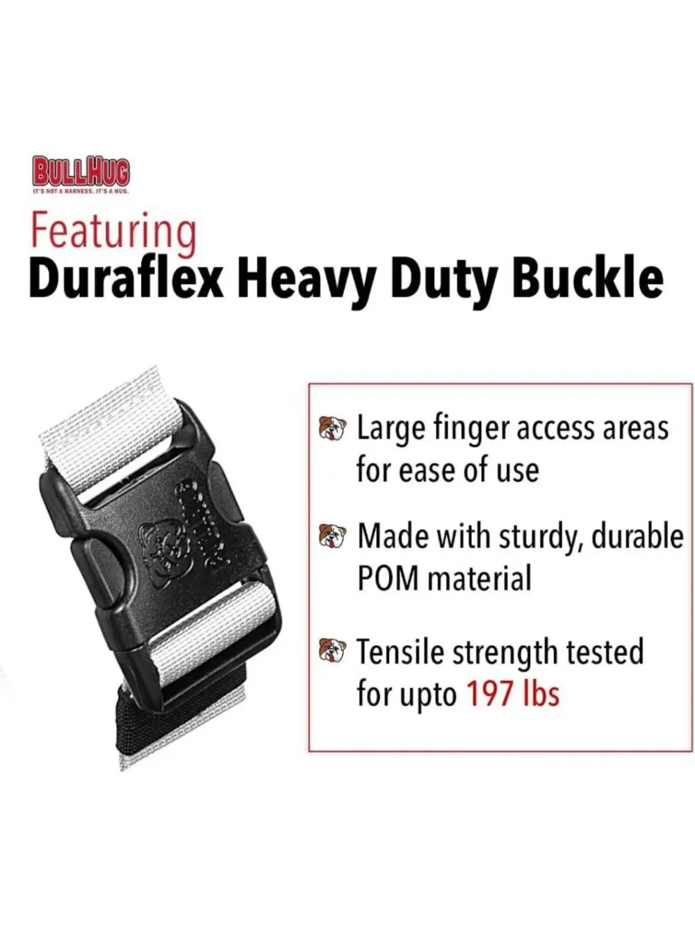 No Pull, No Choke Adjustable Dog Harness for Bulldogs & Pugs - Safe Easy Walks